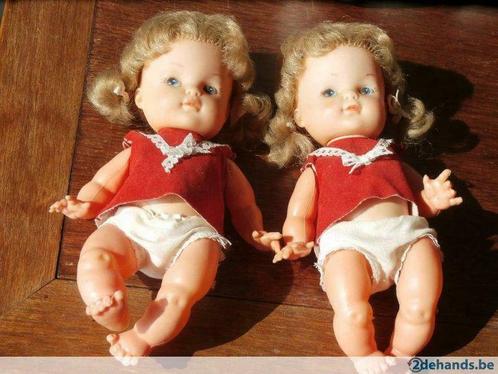 2 vintage poppen "Sil'Qui", Verzamelen, Poppen, Gebruikt, Ophalen of Verzenden