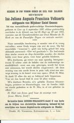 RP Isa Juliana Augusta F. Volkaerts 1897-1955  Lier, Verzamelen, Bidprentjes en Rouwkaarten, Rouwkaart, Verzenden