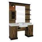 heren kaptafel barberunit knipspiegel spiegel kapper barbier, Ophalen of Verzenden, Nieuw