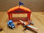 Mattel Planes - Y5736 - Dusty Crophopper + Hangar + Pitty, Utilisé, Enlèvement ou Envoi