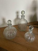 3 kleine glazen karafjes, Huis en Inrichting, Woonaccessoires | Vazen, Ophalen of Verzenden