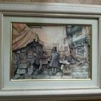 Anton Pieck  mooi stadstafereel, 40x28, Antiek en Kunst, Kunst | Etsen en Gravures, Ophalen of Verzenden