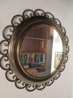 Smeedijzeren spiegel, Huis en Inrichting, Woonaccessoires | Spiegels, Minder dan 100 cm, Rond, Zo goed als nieuw, Ophalen