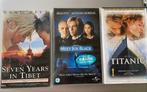 VHS Video k7 Seven Years in Tibet-Meet Joe Black-Titanic, Actie en Avontuur, Ophalen of Verzenden, Vanaf 16 jaar