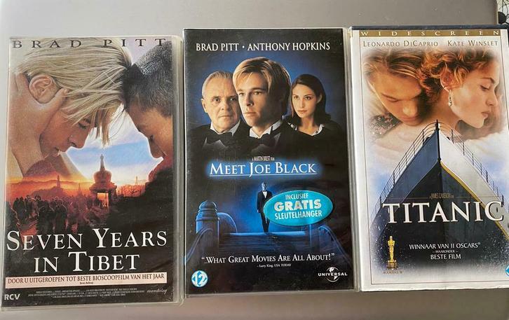 Vidéo VHS K7: Seven years in Tibet - Meet Joe Black-Titanic, CD & DVD, DVD | TV & Séries télévisées, Action et Aventure, À partir de 16 ans