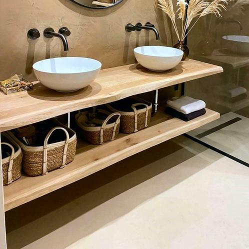 Massief eiken | eiken | plank | werkblad | bureau | boomstam, Doe-het-zelf en Bouw, Hout en Planken, Nieuw, Plank, Eiken, Ophalen