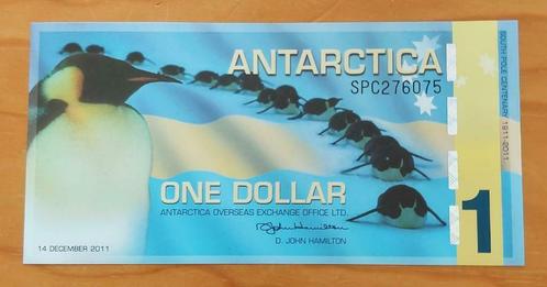 Antarctica (South Pole) 2011 - One Dollar ‘Penguins’ - UNC, Postzegels en Munten, Munten en Bankbiljetten | Verzamelingen, Bankbiljetten