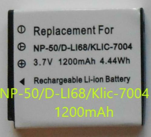 batterie NP-50 / D-LI68 / Klic-7004 1200mAh : nouveau, TV, Hi-fi & Vidéo, Batteries, Neuf, Enlèvement ou Envoi