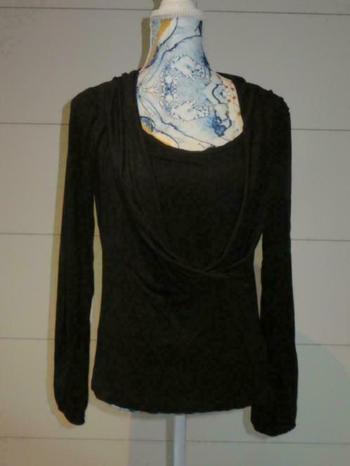 Zwarte dames blouse - lange mouwen - Medium - dameskleding, Kleding | Dames, Blouses en Tunieken, Zo goed als nieuw, Maat 38/40 (M)