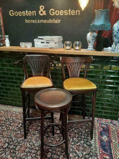 Thonet model krukken rond+arm+zonder armleunigen AANBIEDING!, Huis en Inrichting, Barkrukken, 60 tot 90 cm, Hout, Ophalen of Verzenden