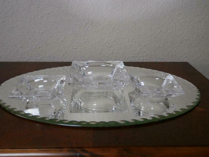 Set kristallen design asbakken, model "Abdullah", van Val Sa, Antiek en Kunst, Antiek | Glaswerk en Kristal, Ophalen of Verzenden