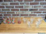 Set van 9 drinkglazen, Huis en Inrichting, Keuken | Servies, Ophalen, Gebruikt, Glas of Glazen