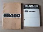 Manuel d'entretien + catalogue de pièces Suzuki GS400, Motos, Suzuki