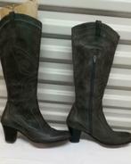 132B* HEDGREN jolies bottes grises cuir (37), Kleding | Dames, Schoenen, Hoge laarzen, Verzenden, Grijs, Gedragen