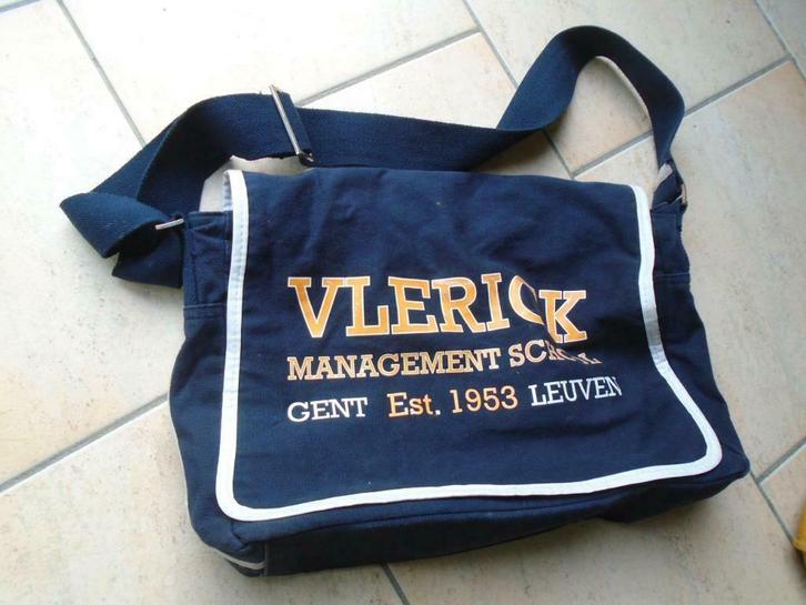 “VLERICK” TAS MET SCHOUDERBAND + GRATIS BOB ET BOBETTE COMIC, Diversen, Schoolbenodigdheden, Gebruikt, Ophalen of Verzenden