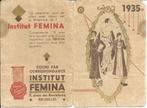 calendrier publicitaire Cours Fémina1935 collector, Utilisé, Enlèvement ou Envoi, Panneau publicitaire