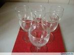 6 druppelglazen op een voetje, Ophalen of Verzenden, Gebruikt, Glas of Glazen