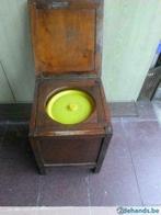 Vintage houten nachttoilet, Ophalen