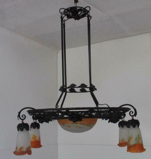 art deco lusters pate de verre Muller Luneville 10, Antiek en Kunst, Antiek | Verlichting, Verzenden