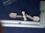 witte imitatieleren kikker met stok 40 mm, Ophalen of Verzenden, Nieuw