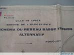 Schéma du réseau basse tension de Liège, Ophalen of Verzenden, Gebruikt
