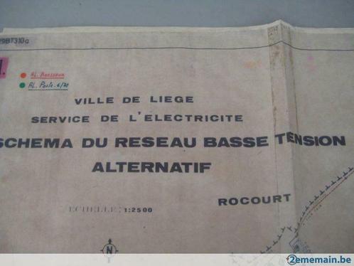 Schéma du réseau basse tension de Liège, Verzamelen, Overige Verzamelen, Gebruikt, Ophalen of Verzenden
