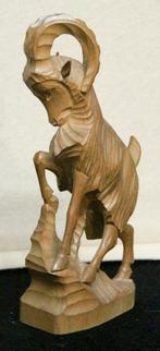 art-antiquité_sculpture bois_76_grand bouquetin, Antiek en Kunst, Kunst | Beelden en Houtsnijwerken, Verzenden