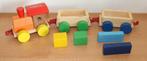 Eichhorn houten trein met blokken, Kinderen en Baby's, Speelgoed | Houten speelgoed, Ophalen of Verzenden, Zo goed als nieuw, Duw- of Trekspeelgoed