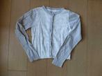 wit grijs jasje zonder kap Maat 134 (meisje), Kinderen en Baby's, Ophalen of Verzenden, Zo goed als nieuw, Meisje, Trui of Vest