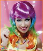 pruik RAVE Kandy Paars groen geel oranje blauw, Kleding | Dames, Carnavalskleding en Feestkleding, Nieuw, Accessoires, Ophalen
