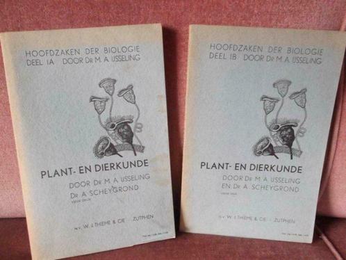antieke boeken "plant- en dierkunde deel 1 a b, Livres, Science, Utilisé, Sciences naturelles, Enlèvement ou Envoi