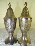 Antiek peper en zout stel verzilverd peper en zout stel 1950, Antiek en Kunst, Ophalen of Verzenden