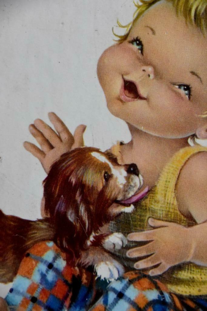 Constanza prent, Verzamelen, Foto's en Prenten, Gebruikt, Prent, Kind, 1940 tot 1960, Ophalen of Verzenden