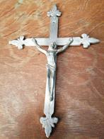 Tinnen kruisbeeld, Antiek en Kunst, Antiek | Religieuze voorwerpen, Ophalen of Verzenden