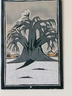 Mooie baobab korrel zand schilderij met verschillende kleure, Antiek en Kunst, Kunst | Etsen en Gravures, Ophalen