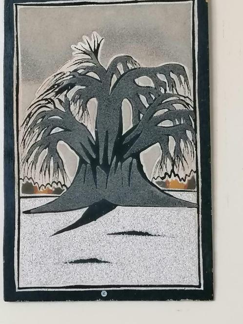 Mooie baobab korrel zand schilderij met verschillende kleure, Antiek en Kunst, Kunst | Etsen en Gravures, Ophalen