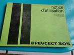 PEUGEOT 305 Handleiding Notice, Enlèvement ou Envoi