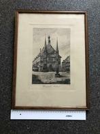 Mooie oude gravure Wernigerode Rathaus, Ophalen of Verzenden