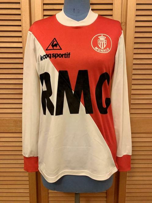 AS Monaco 1982-1984 home Coq Sportif France football shirt, Sport en Fitness, Voetbal, Gebruikt, Shirt, Maat S