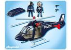 PLAYMOBIL City - Hélicoptère de police avec projecteur, Complete set, Gebruikt, Ophalen of Verzenden