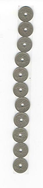 oude belgische muntjes 5 centiem, Setje, Overig, Ophalen of Verzenden