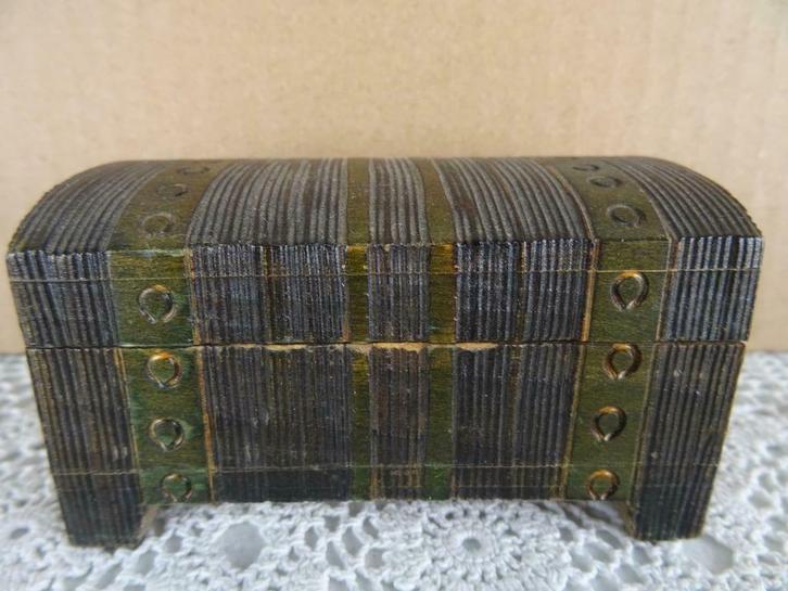 Juwelenkistje vintage juwelenkistje Polen juwelenkistje hout, Antiek en Kunst, Curiosa en Brocante, Ophalen of Verzenden