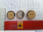 set van 2 imitatie houten knopen boomstam 24 mm 2 gaten, Ophalen of Verzenden, Nieuw