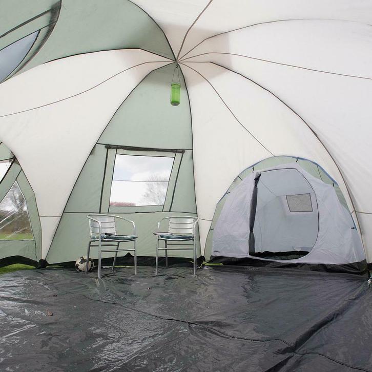 Exclusieve 10-Persoons Familietent  3 Cabines - Muskietennet, Caravans en Kamperen, Tenten, meer dan 6, Nieuw, Ophalen of Verzenden