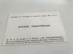 Antoon Maarstboom 1950 invitation les contemporaines., Comme neuf, Enlèvement ou Envoi, Peinture et dessin