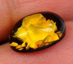 Jugendstil 3,34 ct Natural Amber m handgesneden Gele Bloem, Pendentif, Autres matériaux, Envoi