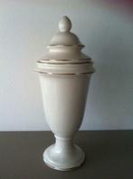 Decoratie 2 identieke Ivoorkleurige Potten, Ophalen, Gebruikt, Overige materialen, Minder dan 50 cm