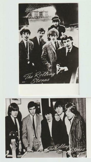 Rolling Stones, 2 z/w postkaarten 1960's