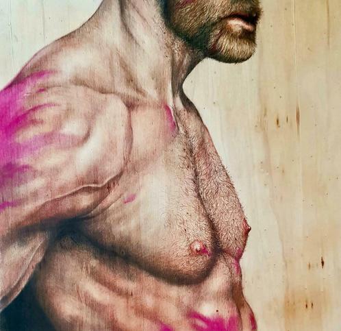 "Purple nude" - Javier Trelis Sempere, Antiek en Kunst, Kunst | Schilderijen | Modern, Ophalen of Verzenden