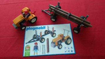 Playmobil 4209 Tractor met houttransport, Enlèvement ou Envoi, Comme neuf, Ensemble complet